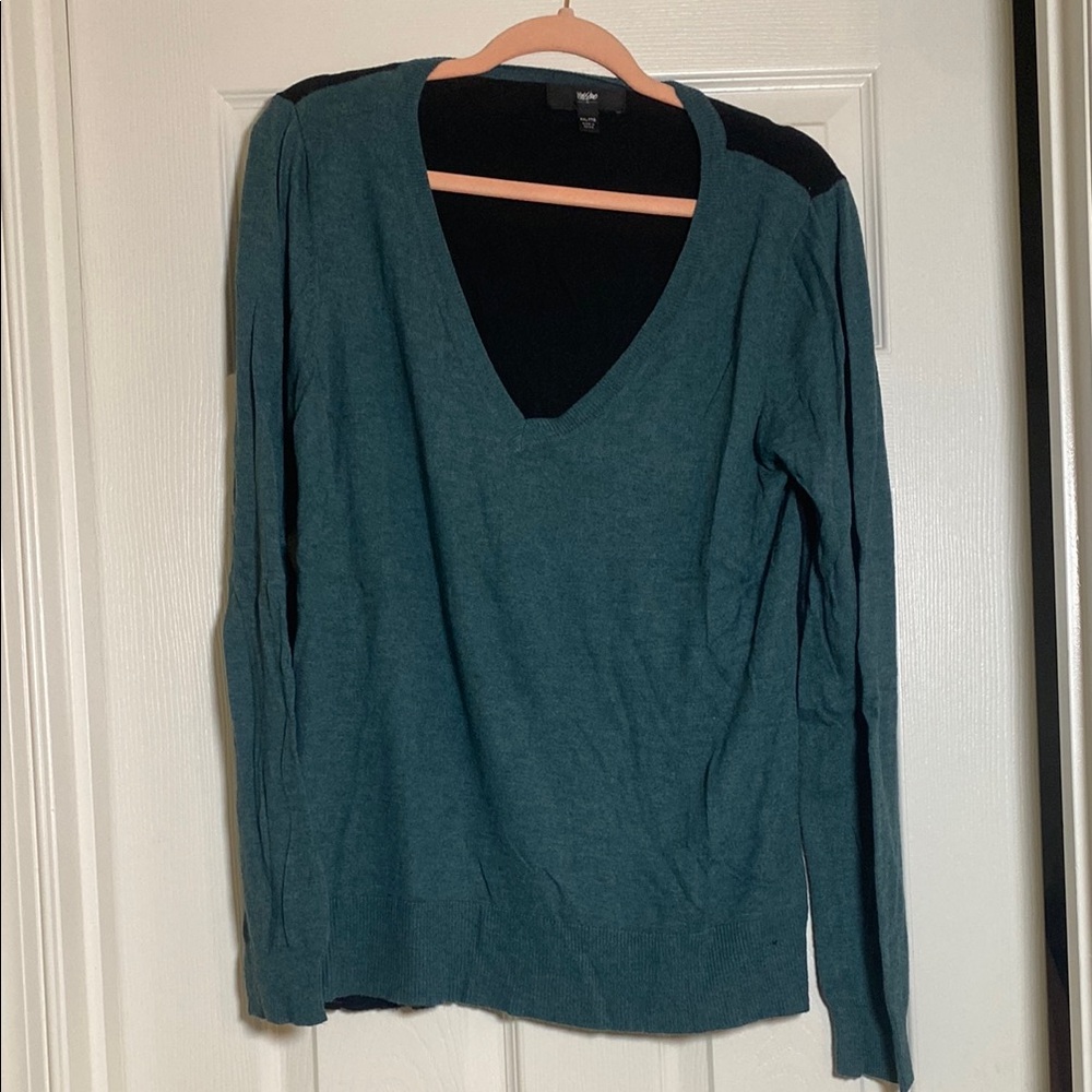 Teal V-Neck Sweater